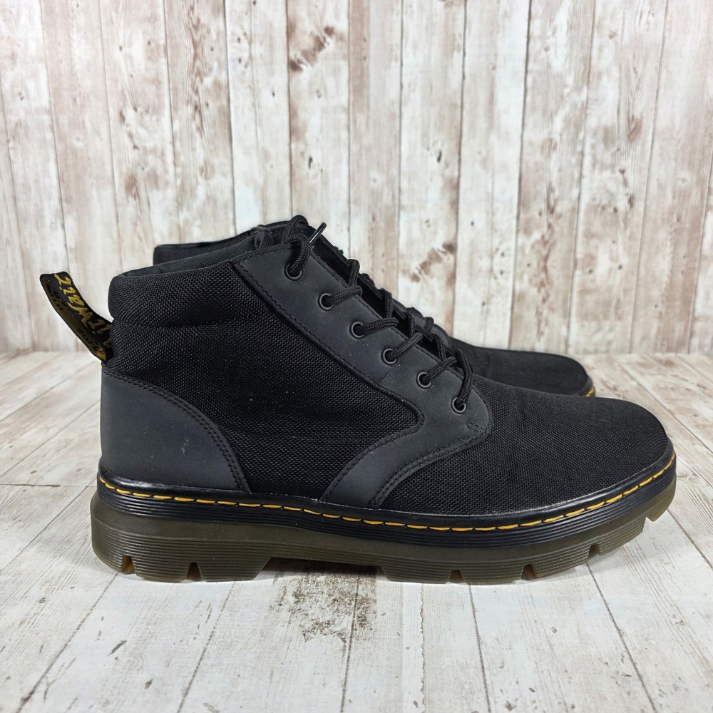 Dr Martens Bonny Mens Black Nylon Synthetic Leather Utility Boots Size 12 US M
